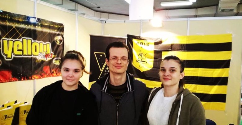 Το γυναικείο μπάσκετ του Άρη στο περίπτερο του Yellow Radio